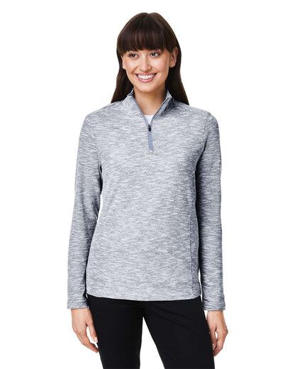 North End Women's Eclipse Jacquard Quarter-Zip Pullover NE415W #colormdl_Black Heather