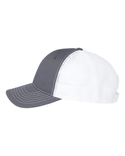 Classic Caps USA-Made Trucker Cap USA100 #color_Charcoal/ White