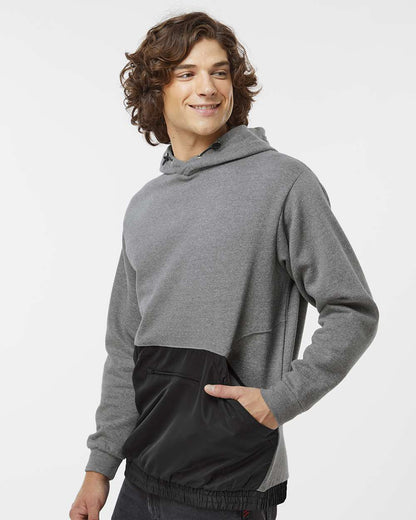 MV Sport Unisex Mixed Media Hooded Sweatshirt 23112 #colormdl_Graphite/ Black