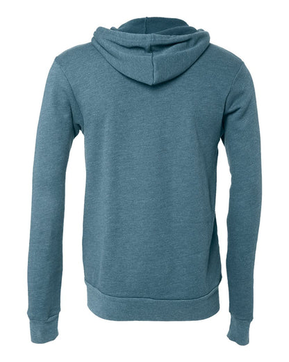 BELLA + CANVAS Sponge Fleece Full-Zip Hoodie 3739 #color_Heather Deep Teal