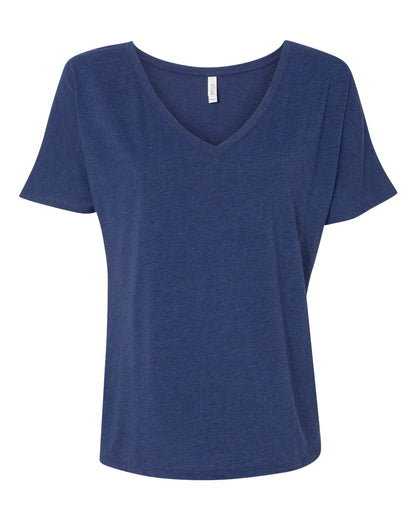 BELLA + CANVAS Women’s Slouchy V-Neck Tee 8815 #color_Navy Triblend