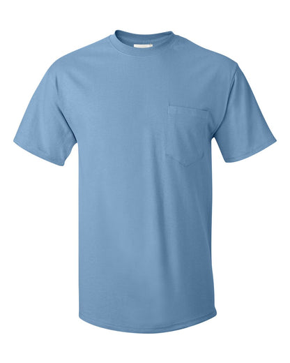 Hanes Men's Authentic Pocket T-Shirt 5590 #color_Light Blue