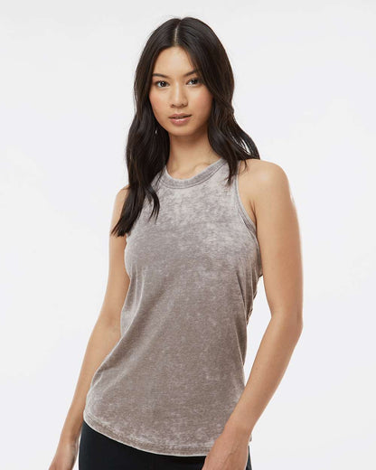 J. America Women’s Zen Jersey Tank Top 8117 #colormdl_Cement