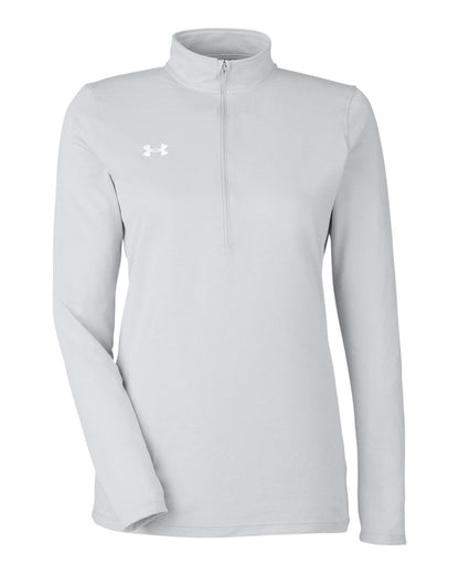 Under Armour Women's Team Tech™ Half-Zip Pullover 1376862 #color_Mod Grey Light Heather/ White