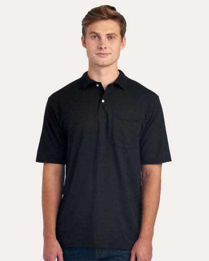 JERZEES Men's Dri-Power® Polo with Pocket 436MP #colormdl_Black