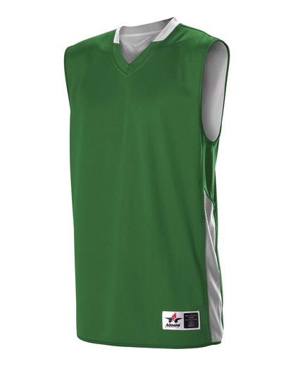 Alleson Athletic Single Ply Reversible Jersey 589RSP #color_Kelly/ White