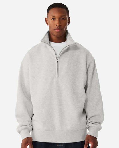BELLA + CANVAS Unisex 10 oz Quarter-Zip Pullover Sweatshirt 4740 #colormdl_Vintage Heather Grey