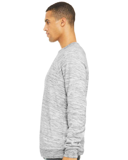 BELLA + CANVAS Sponge Fleece Raglan Crewneck Sweatshirt 3901 #colormdl_Light Grey Marble