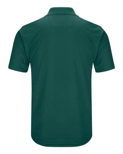 Red Kap Men's Short Sleeve Performance Knit Pocketless Core Polo SK96 #color_Hunter Green