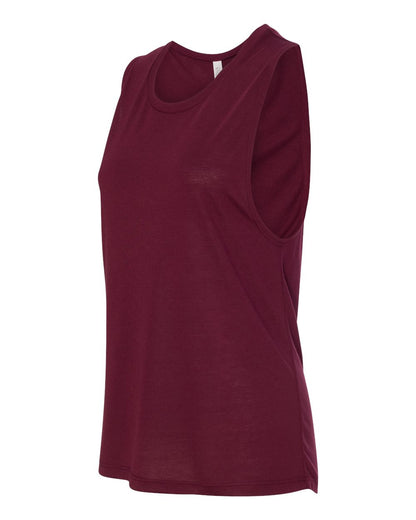 BELLA + CANVAS Women's Flowy Scoop Muscle Tank 8803 #color_Maroon