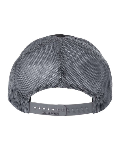 Richardson 112+ R-Flex Adjustable Trucker Cap 112PL #color_Black/ Graphite