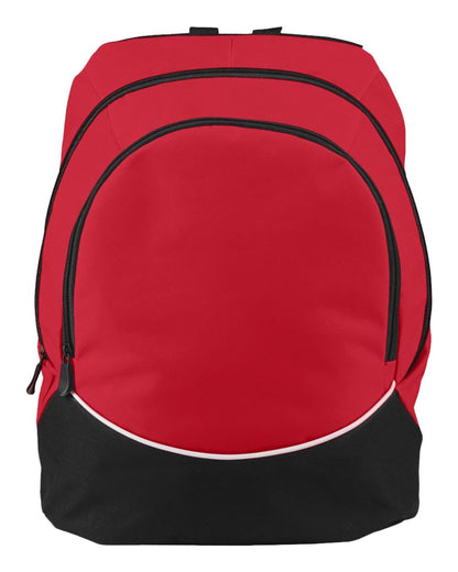 Augusta Sportswear Tri-Color Backpack 1915 #color_Red/ Black/ White