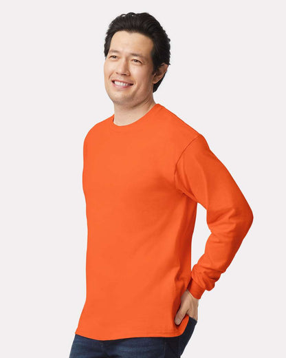 Gildan Ultra Cotton® Long Sleeve T-Shirt 2400 #colormdl_Orange