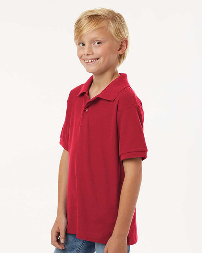 AllPro Youth Pique Polo 62800Y #colormdl_Red