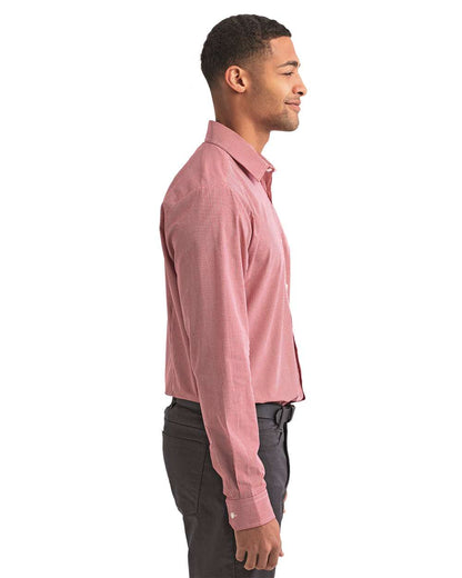 Artisan Collection by Reprime Men's Microcheck Gingham Cotton Shirt RP220 #colormdl_Red/ White