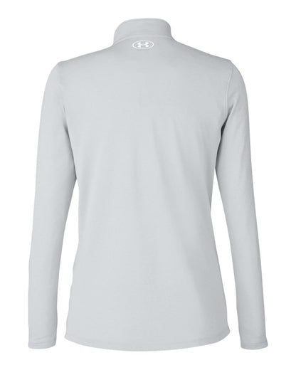 Under Armour Women's Team Tech™ Half-Zip Pullover 1376862 #color_Mod Grey Light Heather/ White