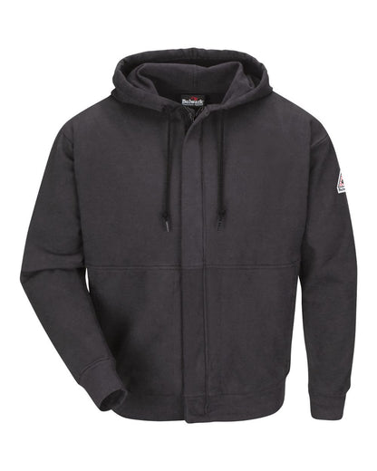 Bulwark Men's Tall Zip-Front Hooded Sweatshirt SEH4T #color_Charcoal