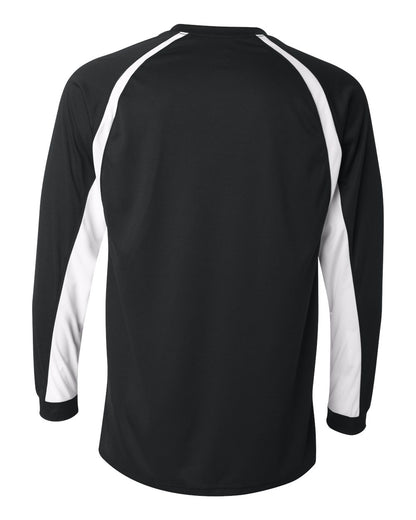 Badger B-Core Hook Long Sleeve T-Shirt 4154 #color_Black/ White