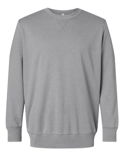 LAT Unisex Vintage Wash Fleece Crewneck Sweatshirt 6935 #color_Washed Grey