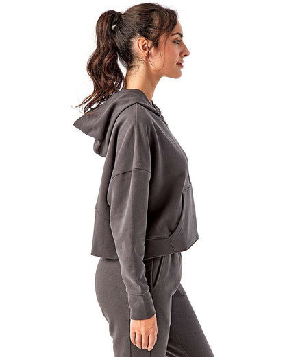 TriDri Women's Alice Half-Zip Hooded Sweatshirt TD077 #colormdl_Charcoal