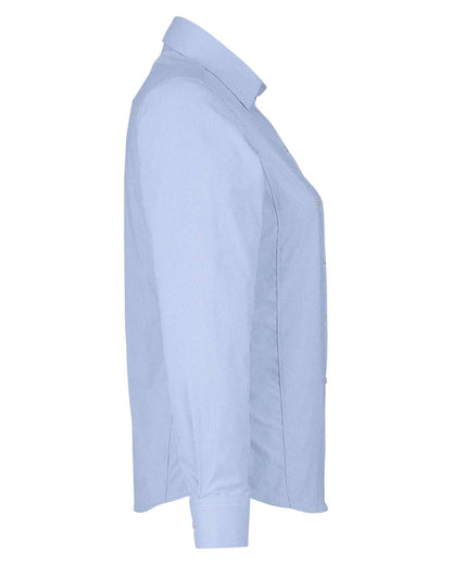 Devon & Jones Women's CrownLux Performance® Microstripe Dress Shirt DG537W #color_French Blue/ White