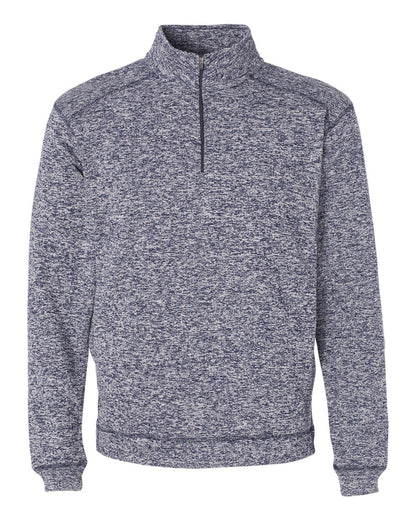 J. America Men's Cosmic Fleece Quarter-Zip Sweatshirt 8614 #color_Navy Fleck