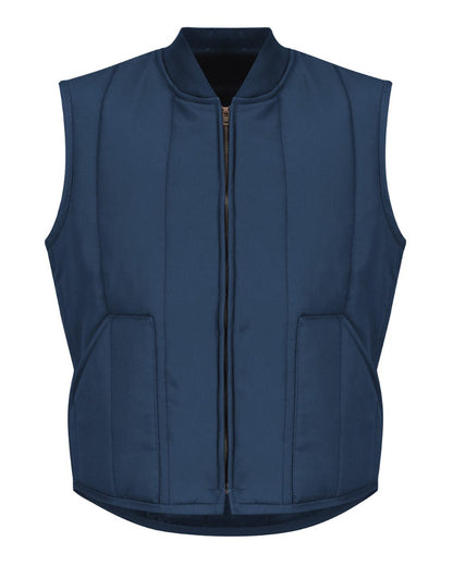 Red Kap Men's Quilted Vest VT22 #color_Navy