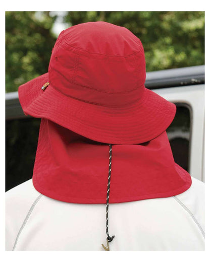 Adams Headwear Extreme Vacationer Bucket Hat ACUB101 #color_Nautical Red