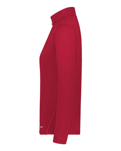Holloway Women's CoolCore® Quarter-Zip Pullover 222340 #color_Scarlet
