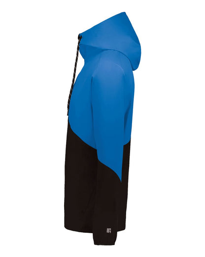 Russell Athletic Unisex Legend Hooded Quarter-Zip Pullover R20DSM #color_Royal/ Black