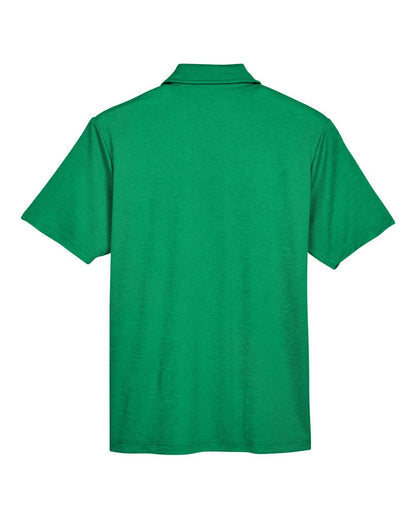 Devon & Jones Men's CrownLux Performance® Address Mélange Polo DG22 #color_Kelly Green Heather