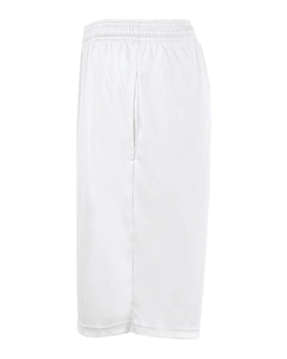 Badger Pocketed 7" Shorts 4127 #color_White