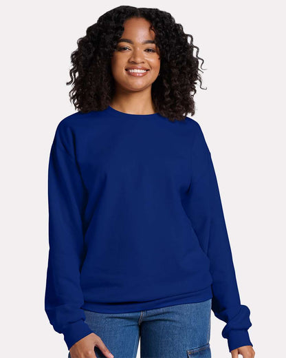 JERZEES Unisex Ultimate CVC Crewneck Sweatshirt IC48MR #colormdl_Orchid