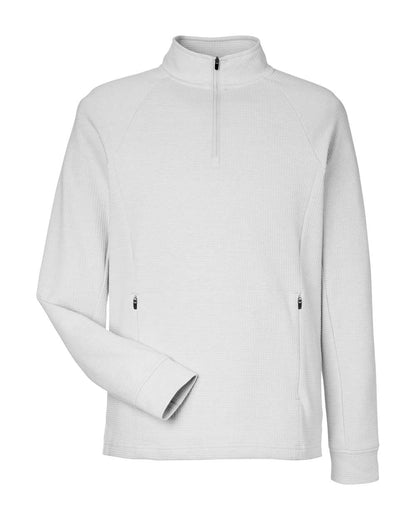 North End Men's Rhythm Waffle Quarter-Zip Pullover NE200 #color_Platinum