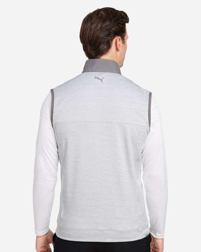 Puma Golf Men's Cloudspun Colorblock Vest 537465 #colormdl_Quiet Shade/ High Rise Heather