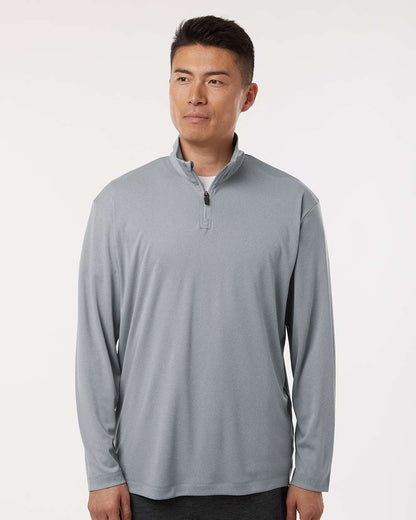 AllPro Men's Pro-Lock Performance Quarter-Zip Pullover 41870 #colormdl_Heather Steel