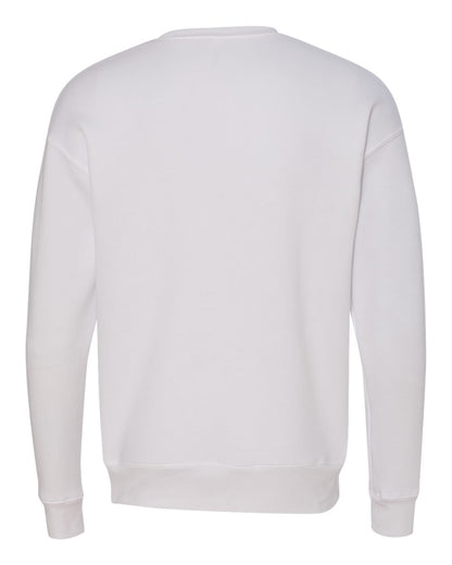 BELLA + CANVAS Unisex Sponge Fleece Drop Shoulder Crewneck Sweatshirt 3945 #color_White
