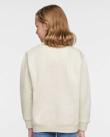 LAT Youth Elevated Fleece Crewneck Sweatshirt 2225 #colormdl_Natural Heather