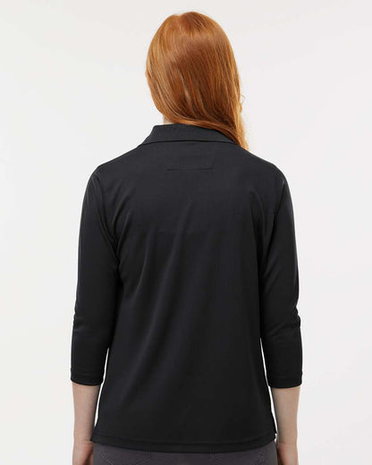 Paragon Women's Lady Palm Three-Quarter Sleeve Polo 120 #colormdl_Black