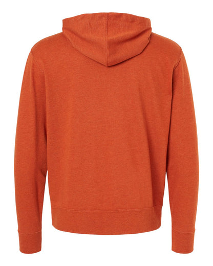 Independent Trading Co. Heathered French Terry Full-Zip Hooded Sweatshirt PRM90HTZ #color_Burnt Orange Heather