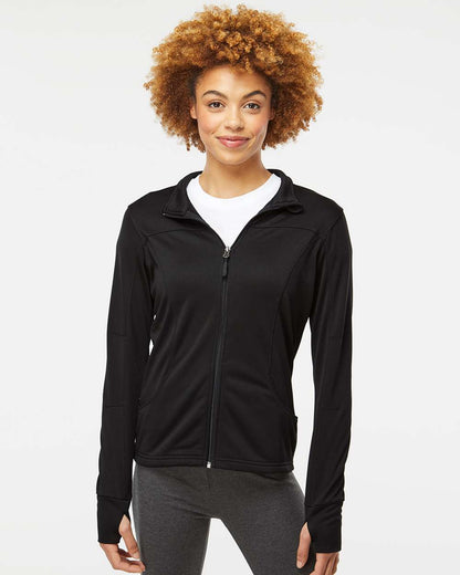 Independent Trading Co. Women's Poly-Tech Full-Zip Track Jacket EXP60PAZ #colormdl_Black