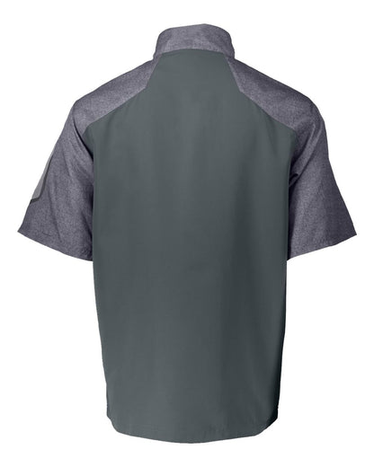 Holloway Unisex Raider Short Sleeve Quarter-Zip Pullover 229545 #color_Carbon Print/ Graphite