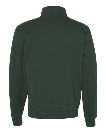 JERZEES Unisex Nublend® Cadet Collar Quarter-Zip Sweatshirt 995MR #color_Forest Green