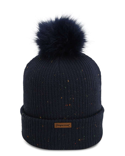 Imperial The Montage Pom Cuffed Beanie 6014 #color_Navy