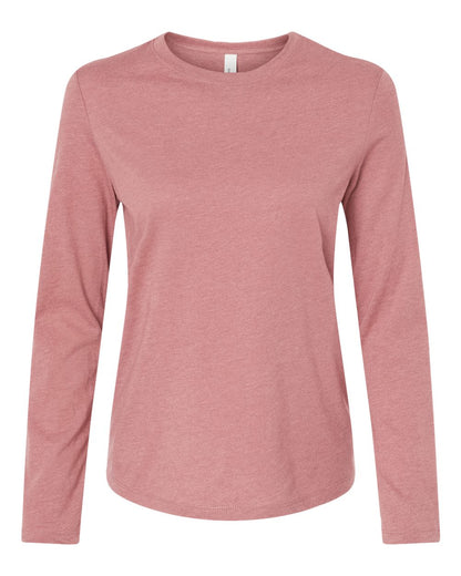 BELLA + CANVAS Women’s Jersey Long Sleeve Tee 6500 #color_Heather Mauve