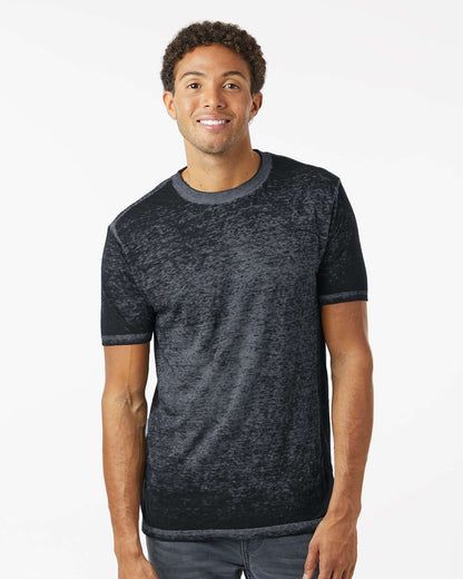Colortone Acid Wash Burnout T-Shirt 1350 #colormdl_Twilight Black