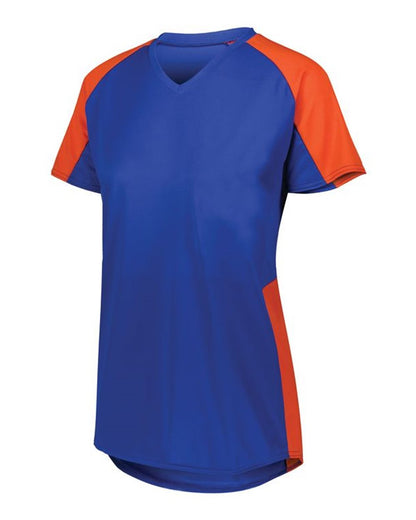 Augusta Sportswear Women's Cutter Jersey 1522 #color_Royal/ Orange