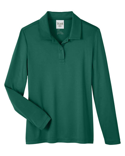 Team 365 Women's Zone Performance Long Sleeve Polo TT51LW #color_Sport Forest