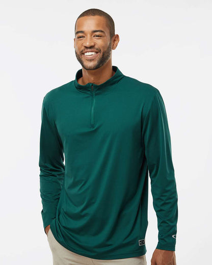 Oakley Men's Team Issue Podium Quarter-Zip Pullover FOA402997 #colormdl_Team Fir