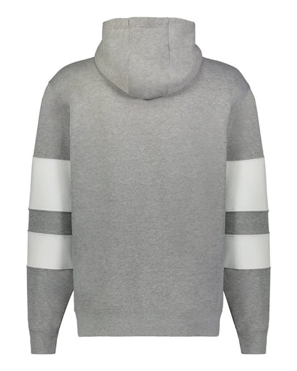 Holloway Unisex Jackson Way Hooded Sweatshirt 229576 #color_Charcoal Heather/ White